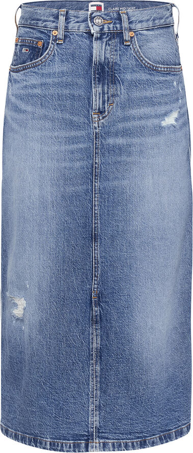 Tommy Hilfiger CLAIRE MIDI SKIRT DH6135 Denim medium