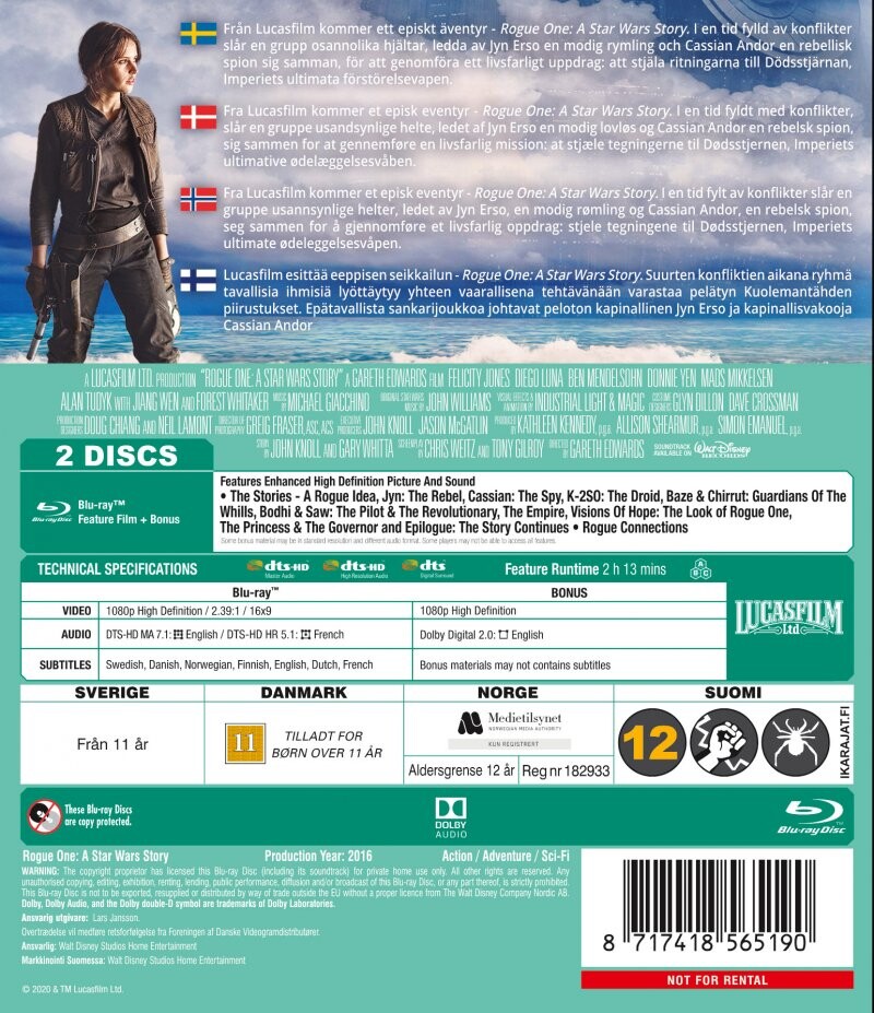 Rogue One - A Star Wars Story - 2020 Udgave - Blu-Ray