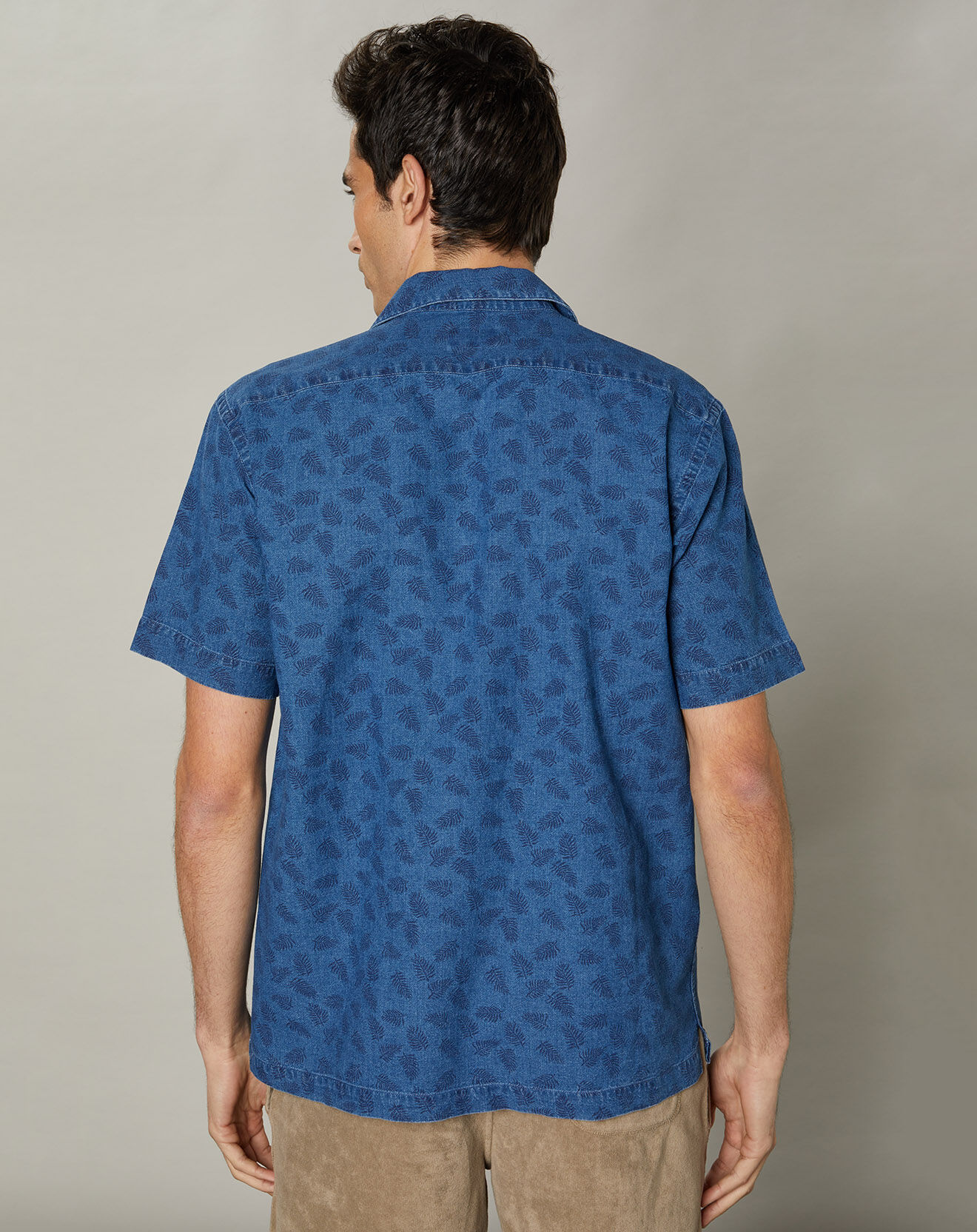 Hartford Chemise regular en Lin & Coton Phil indigo