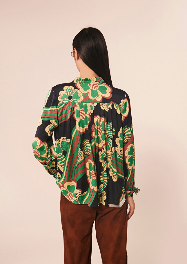 Chemise Clembleu nuit imprimée à fleurs