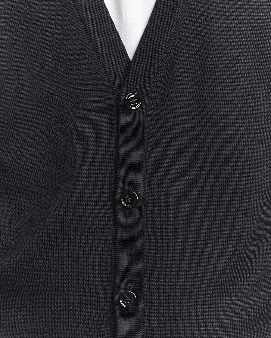 Stenströms Merino Cardigan Black