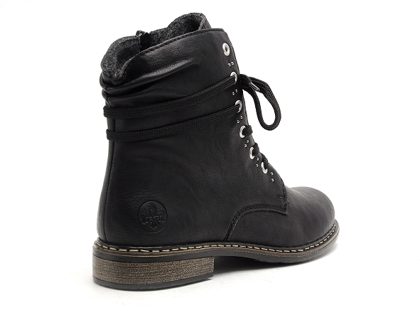 Rieker boots bottine plates femme 71218 noir