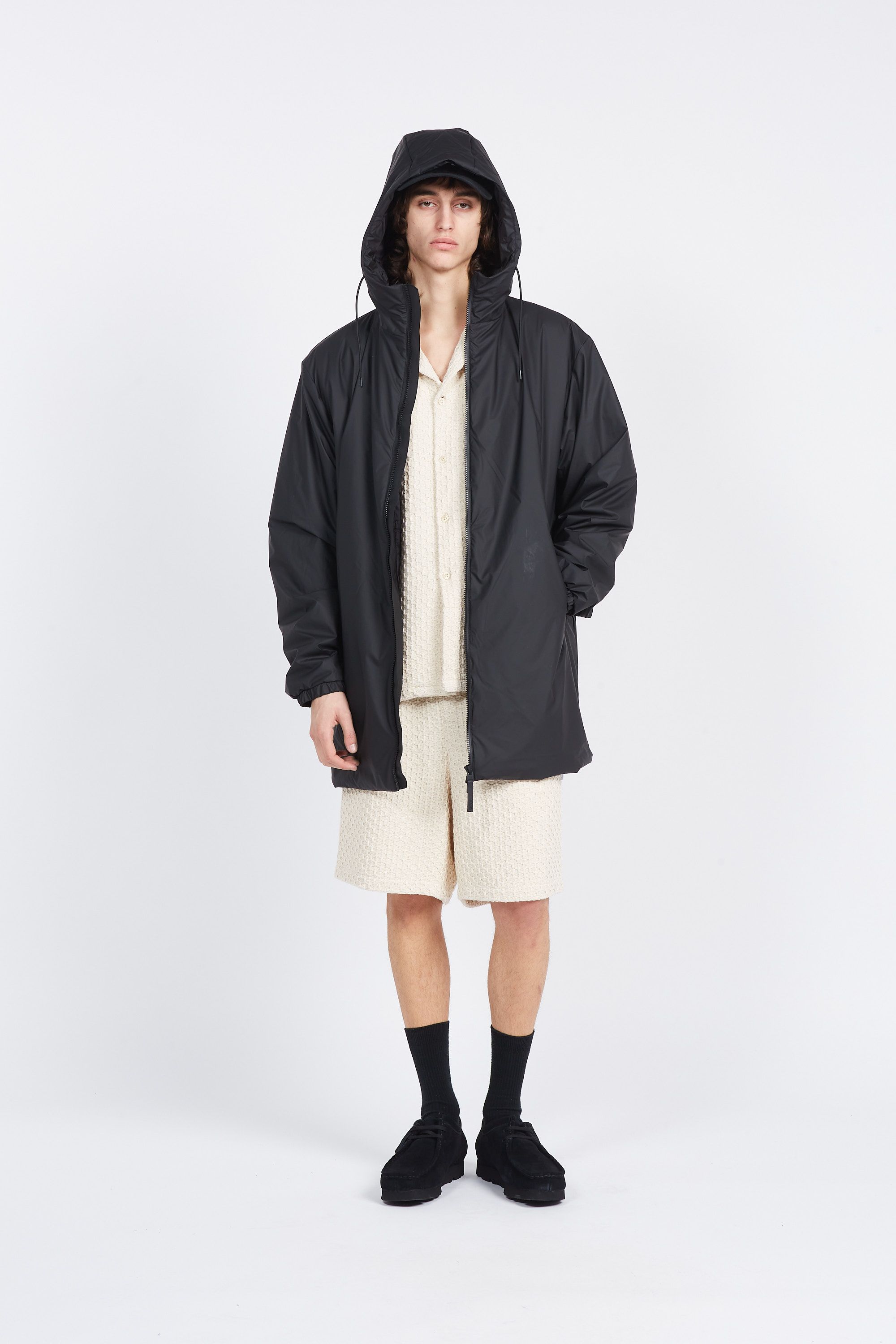 RAINS Parka LOHJA LONG JACKET Noir