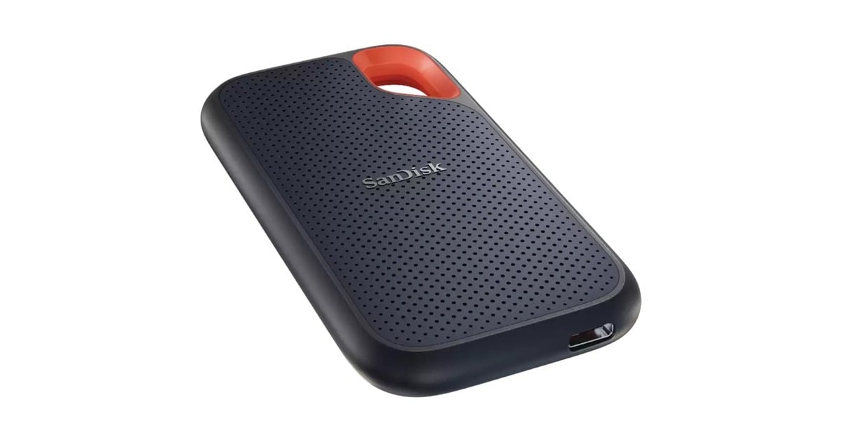 SanDiskExtreme Portable V2, 4 TB externe SSD  (Zwart/oranje, SDSSDE61-4T00-G25, USB-C)