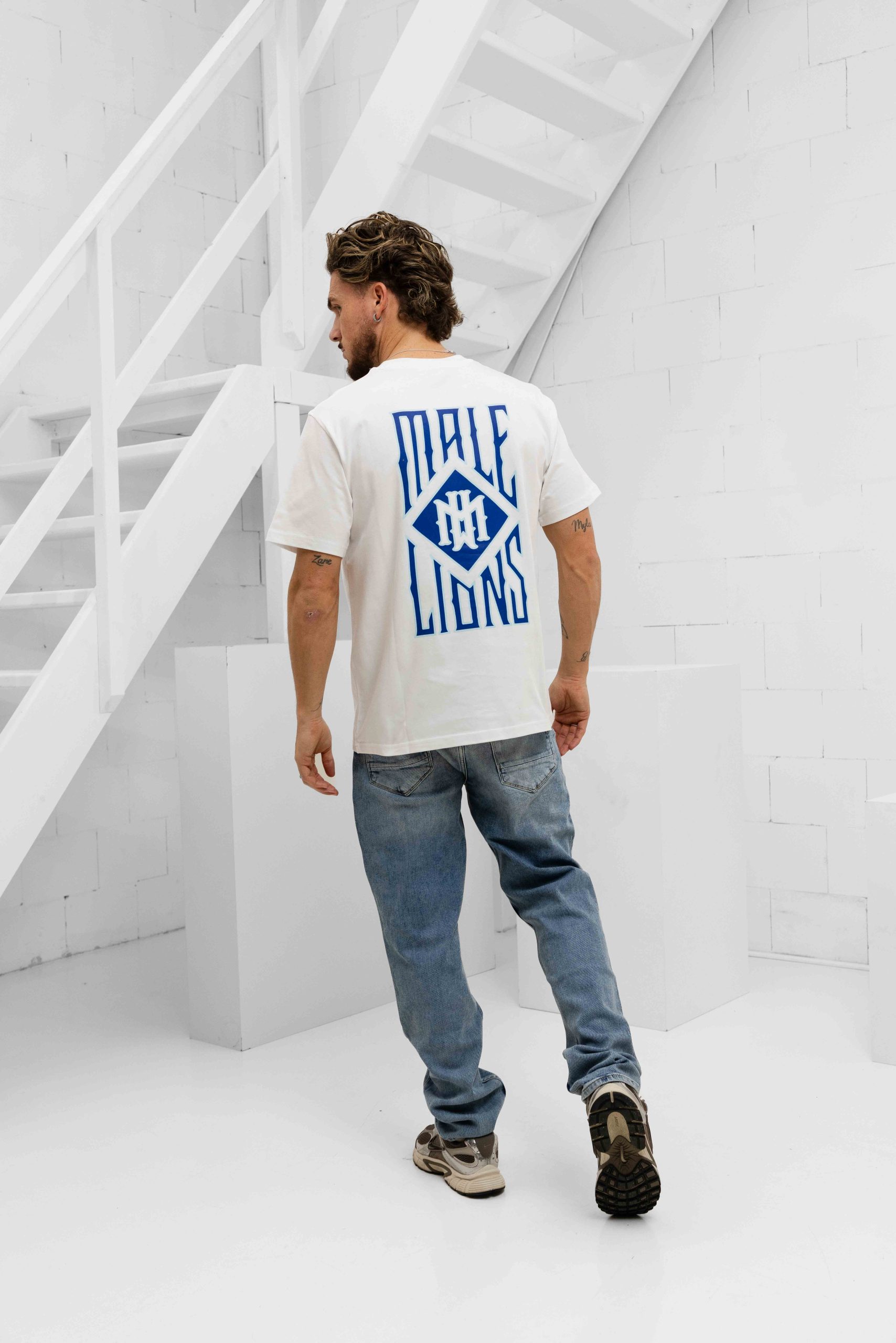 Malelions Gothic Tile T-Shirt Heren Wit