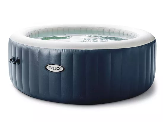 Kit spa gonflable Intex PureSpa Blue Navy rond Bulles 6 places + Kit d'entretien