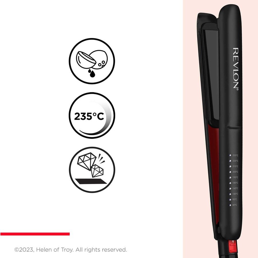 Revlon Tools Smoothstay™ 25mm Coconut-Oil Infused Straightener + Travel Pouch