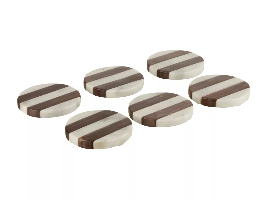 Lot de 6 Dessous de Verre Marbre 