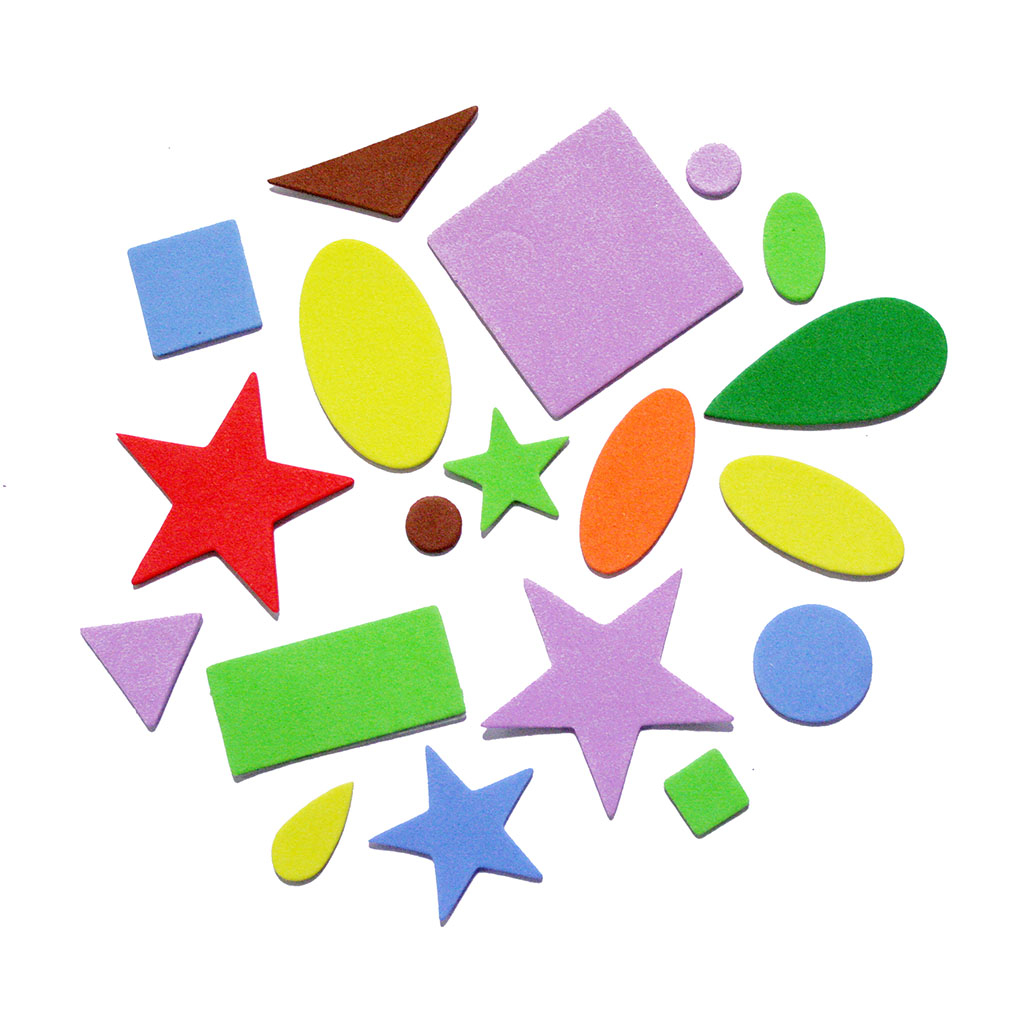 Sachet de formes géométriques mousse autocollantes