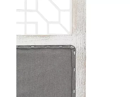 Cloison de séparation 3 panneaux Gris 105x165 cm Tissu