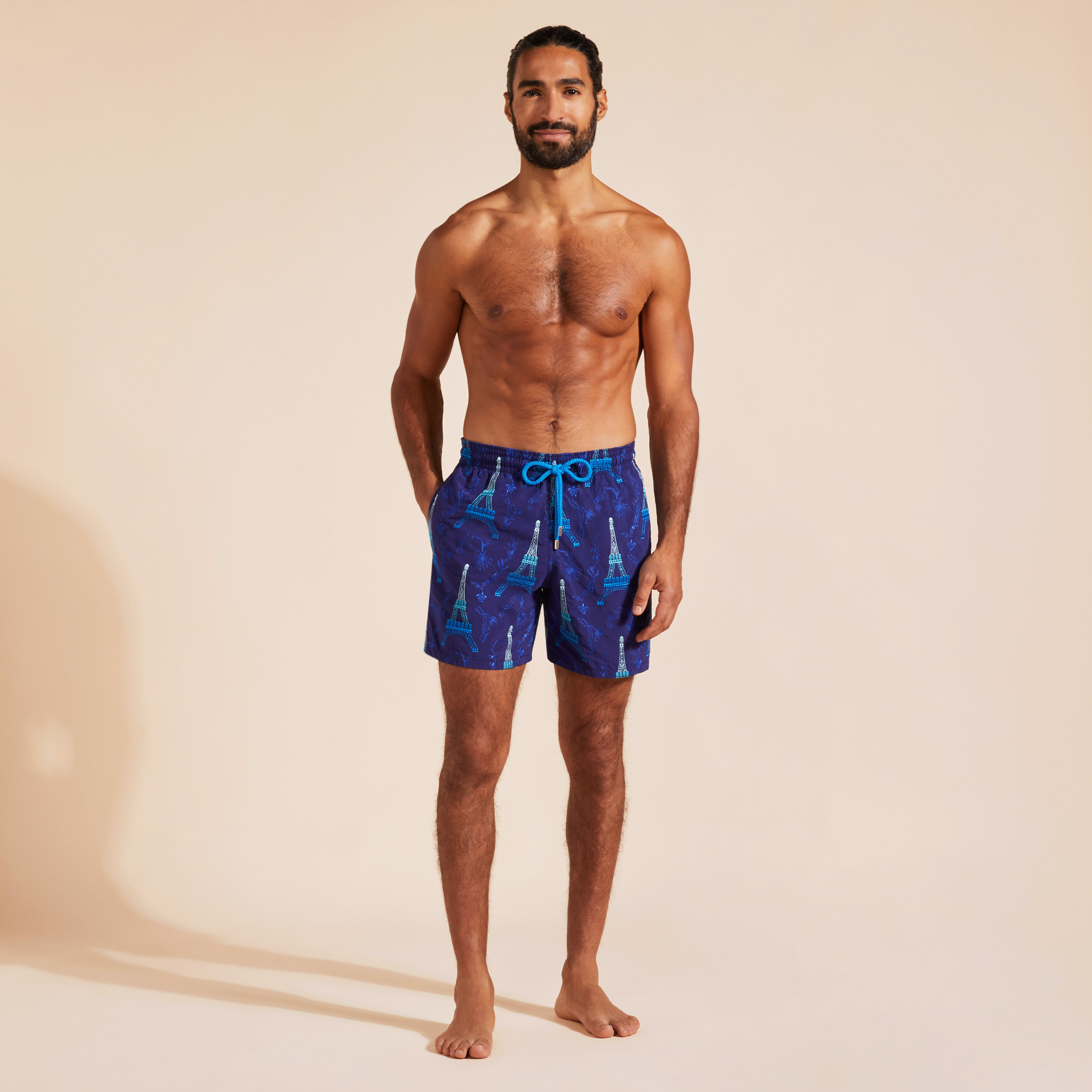 Maillot de Bain Homme Brodé Poulpe Eiffeil | Short de Bain Homme Vilebrequin