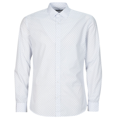 Jack & Jones - JJJOE PRINT SHIRT LS SS24 Blanco