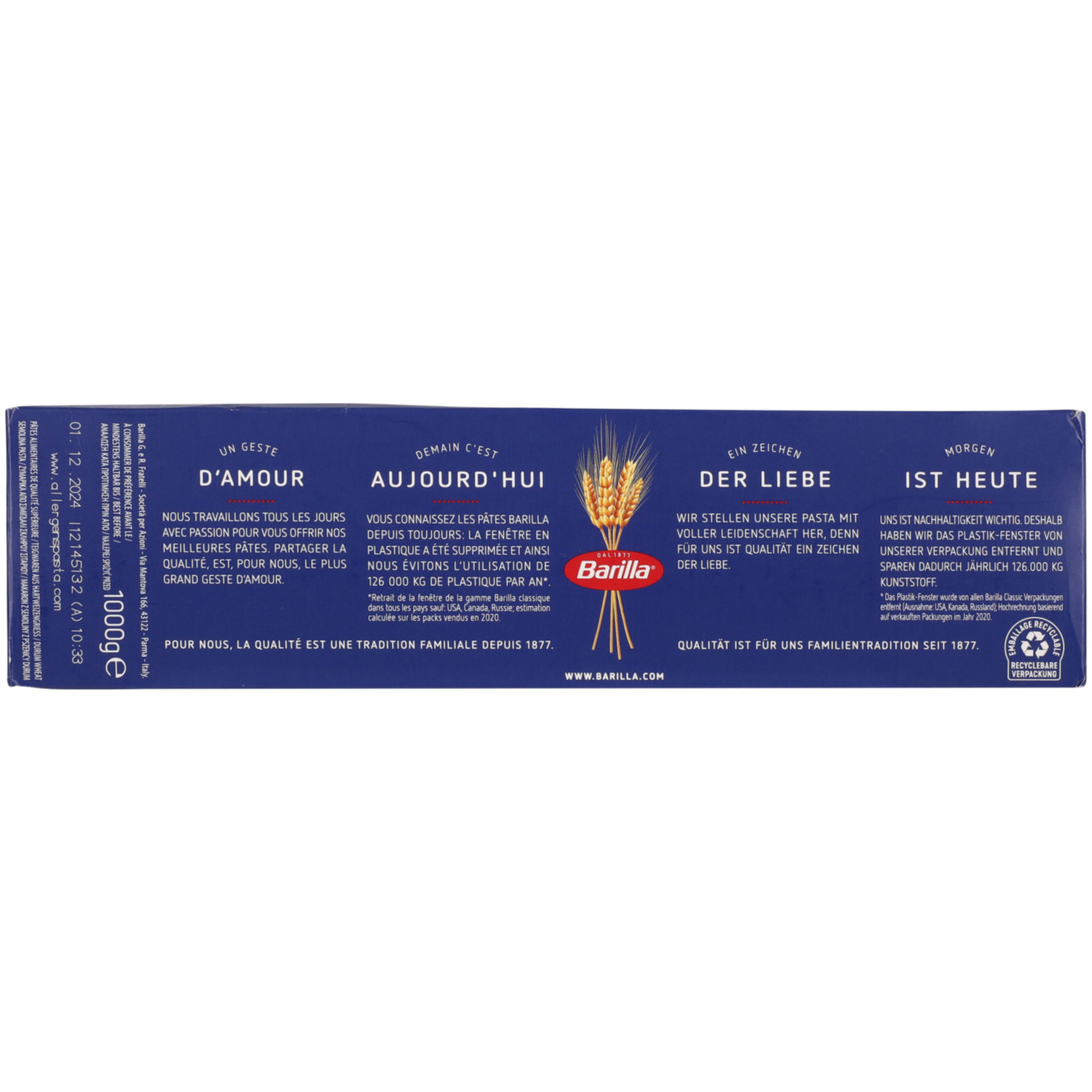 Barilla Spaghettoni Nr. 7, 1kg