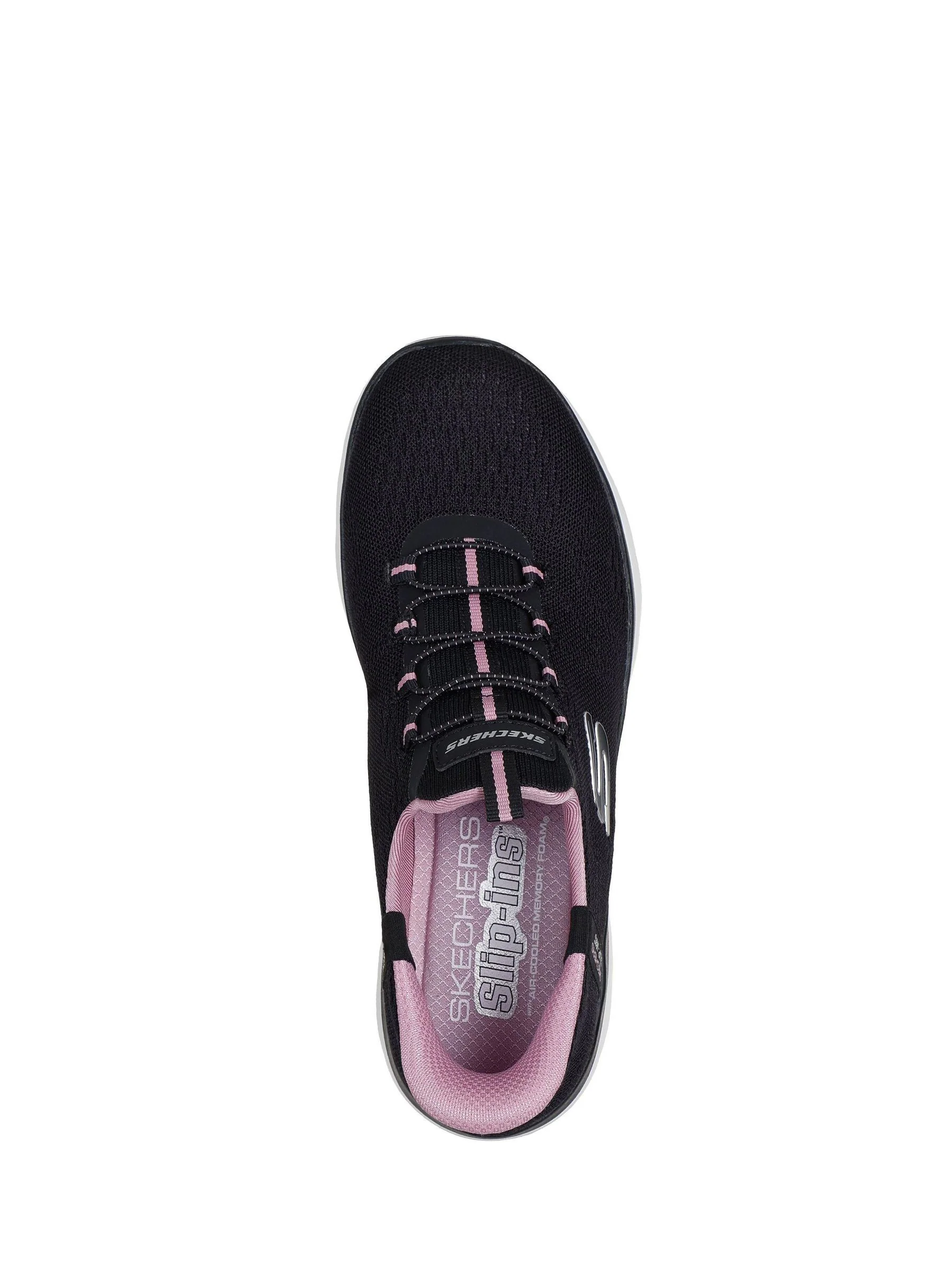 Zwart - Skechers dames instappers Summits Dazzling Haze sneakers