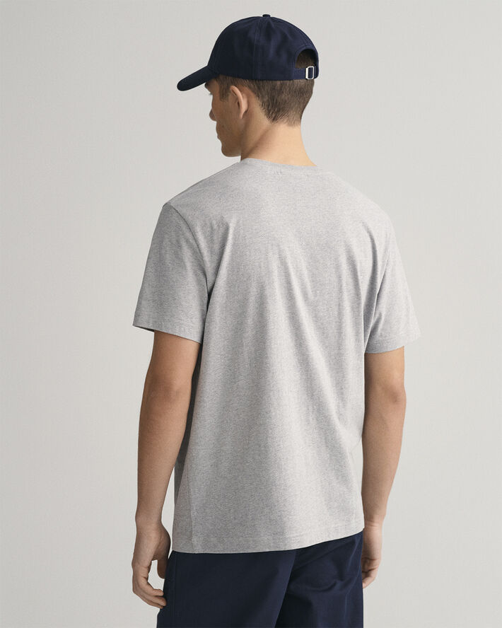Gant REG SHIELD SS T-SHIRT Grey melange