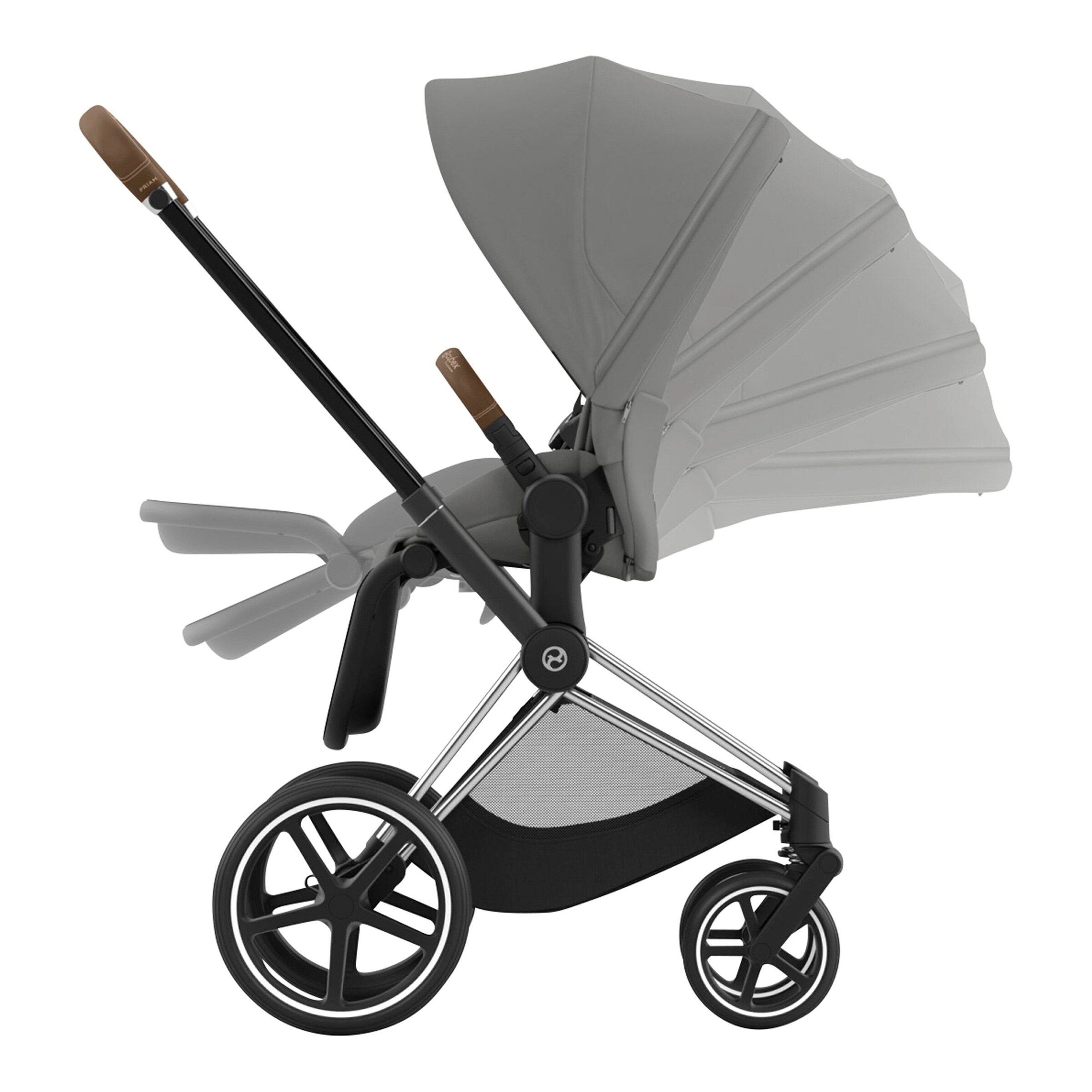 Cybex - PLATINUM Kombikinderwagen PRIAM Comfort Bundle chrome brown / mirage grey