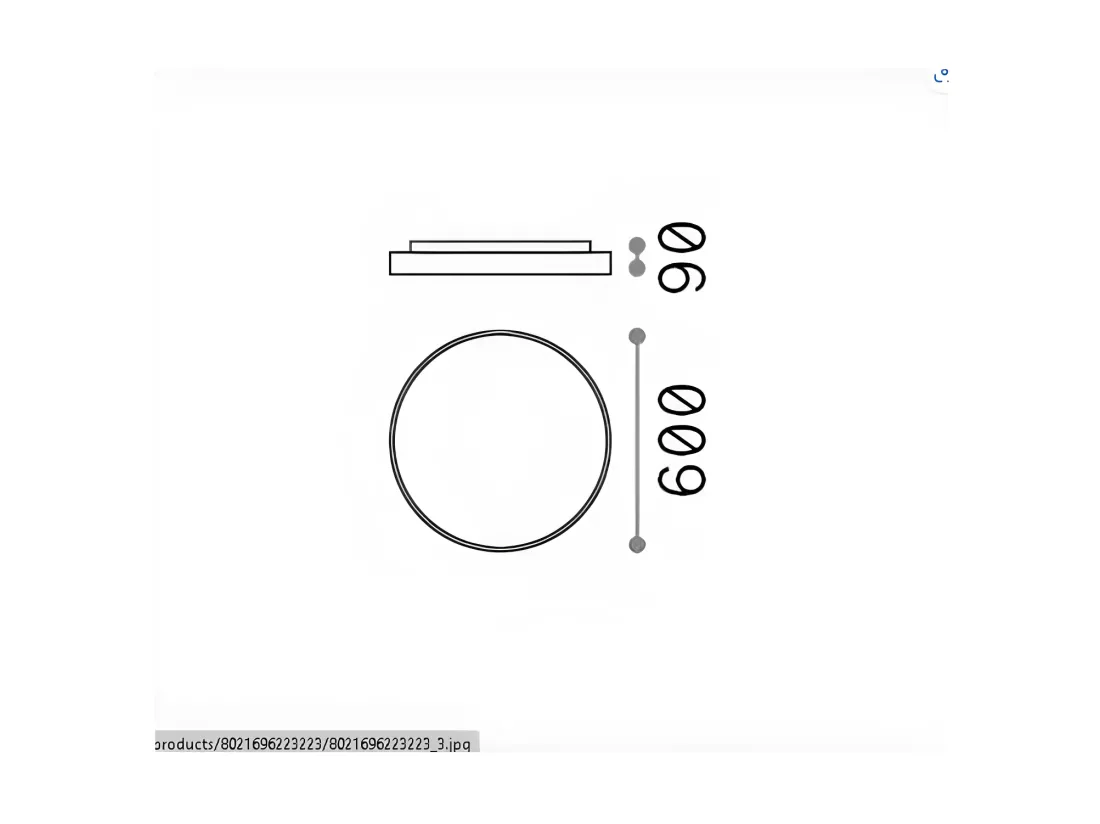 HALO PL1 D60 3000K, plafonnier LED, Ideal Lux