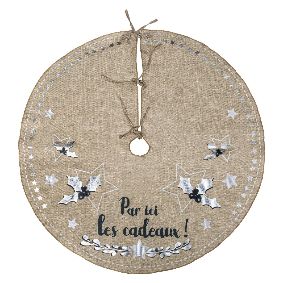 Atmosphera, Createur D'Interieur Atmosphera Tapis de Sapin Noël Jute - Beige - 90 cm