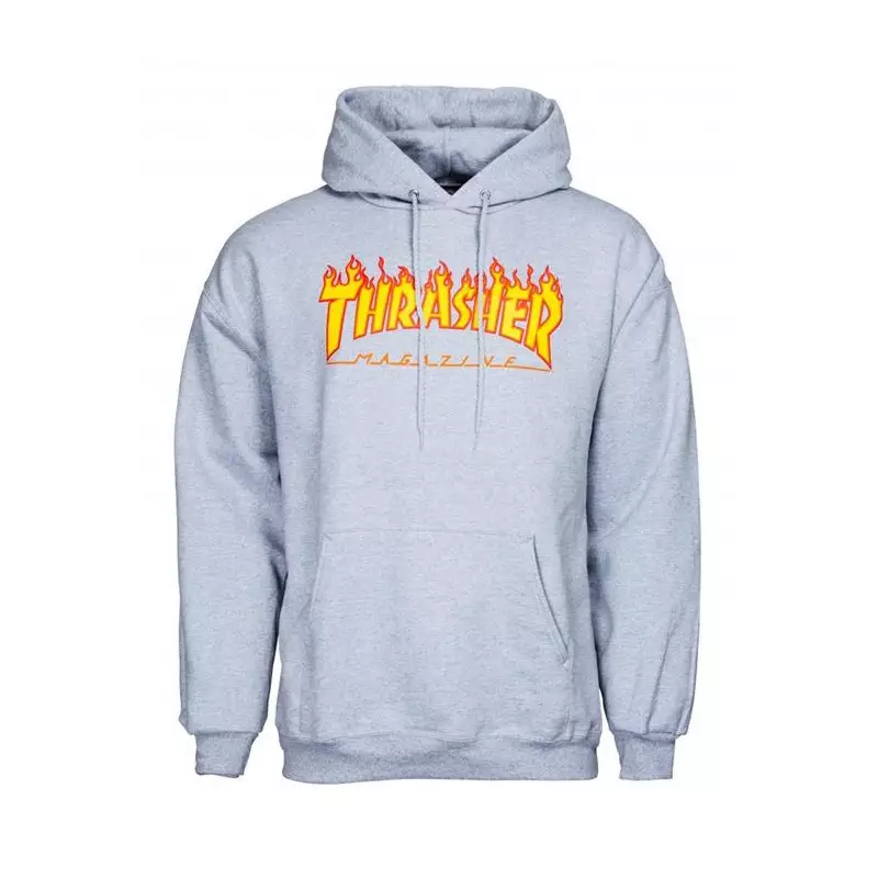 Sweat shirt THRASHER Flame Logo Hoodie Grey