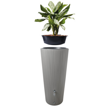Garantia regenton met plantenbak grijs kunststof 220 L