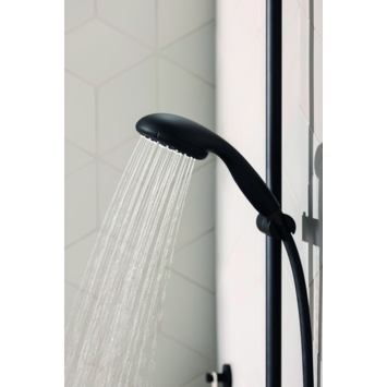 Grohe regendoucheset Quickfix Vitalio Start met handdouche en thermostaatkraan 2 standen zwart