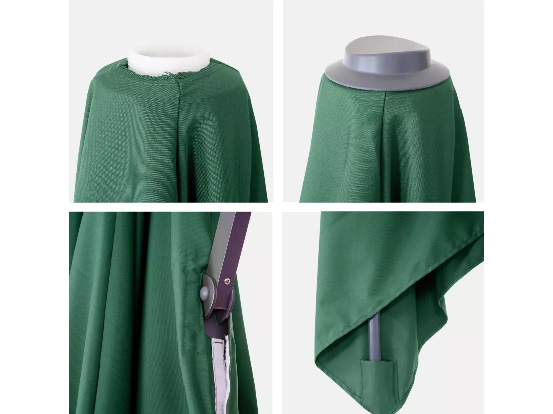 Toile de rechange pour parasol MCW-A96 3x4m, vert foncé
