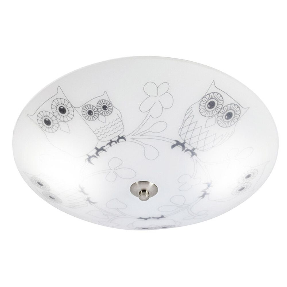 PLAFOND MARKSLÖJD COMPATA UGGLA 39CM HVIT