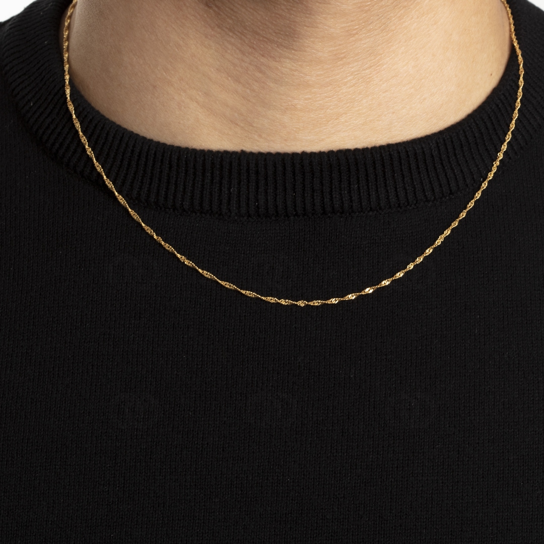 Singapurkette 750/18 K Gelbgold 1.6mm