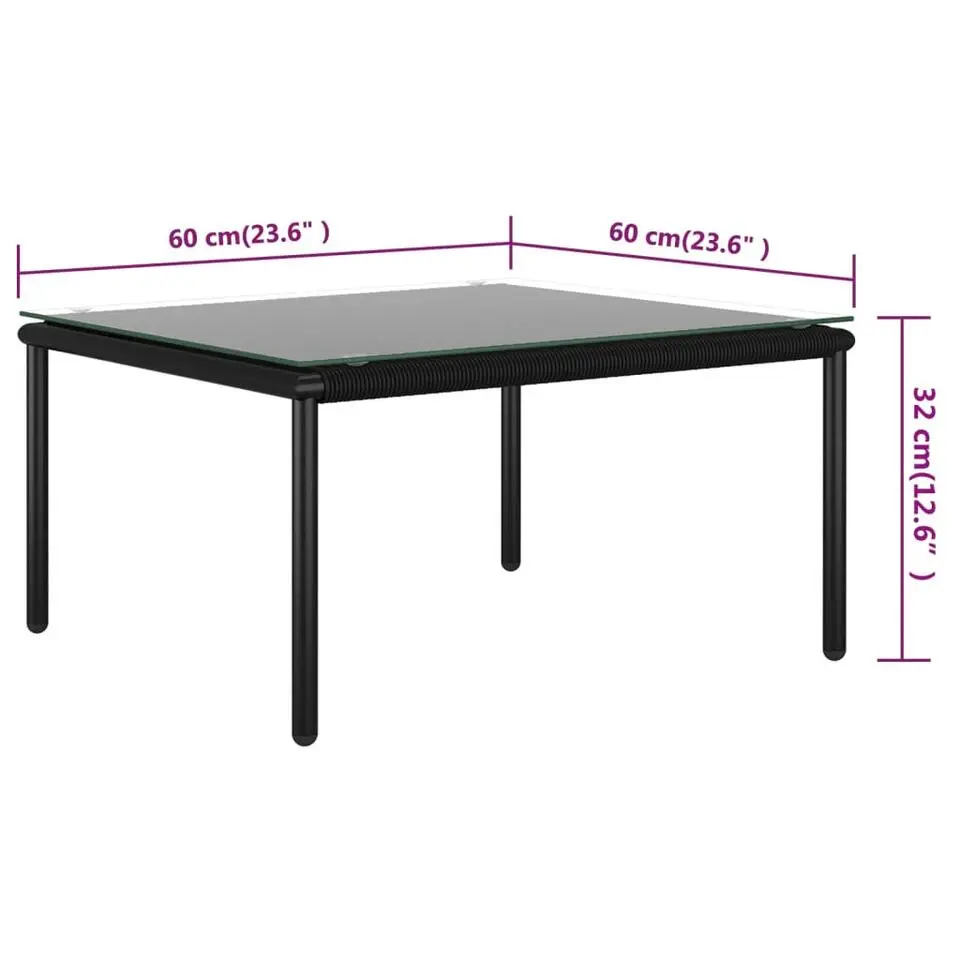 vidaXL - Loungeset - Zwart - PVC