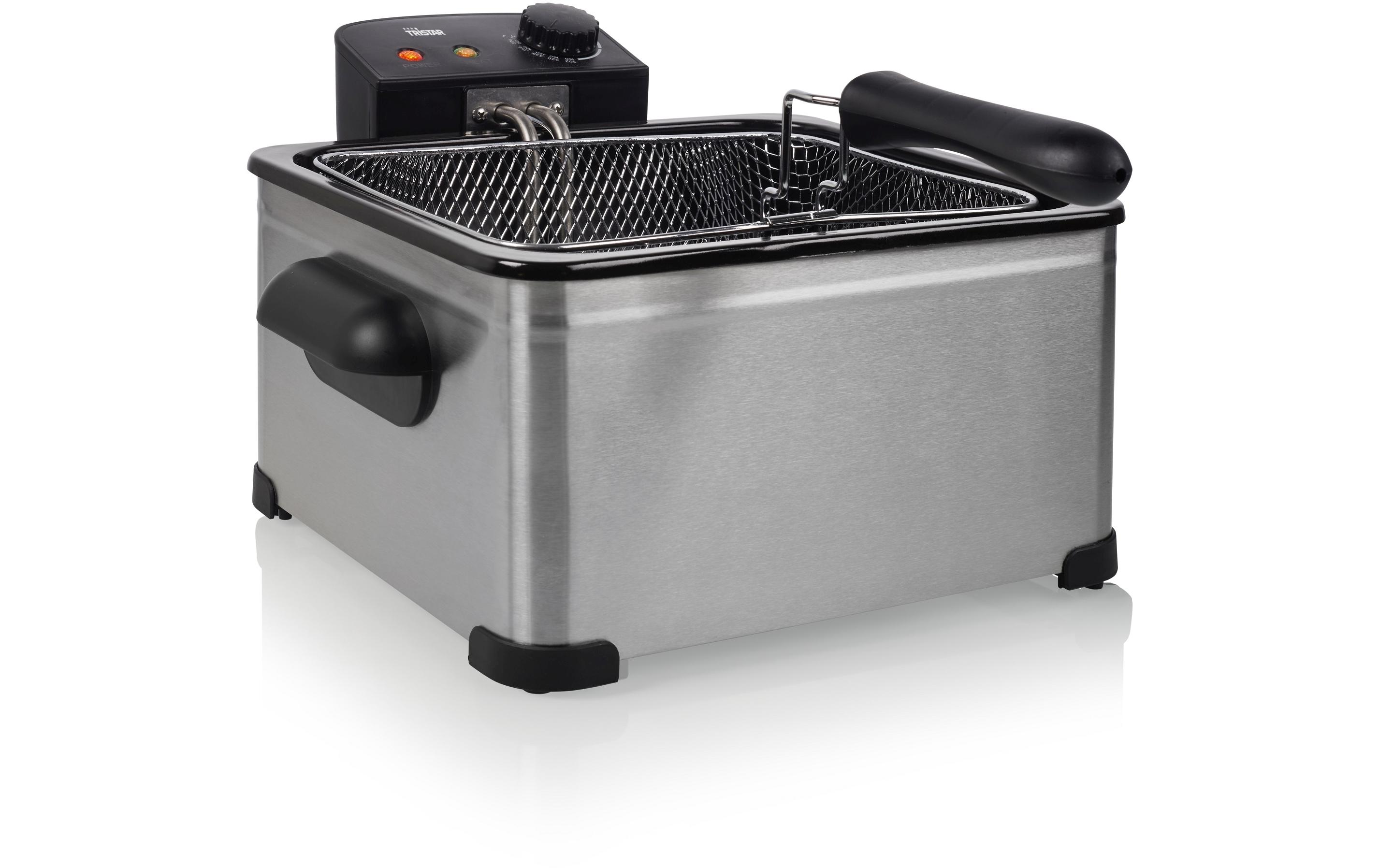 Fritteuse FR-6949 1 kg, EdelstahlEdelstahl-Fritteuse mit Deckel