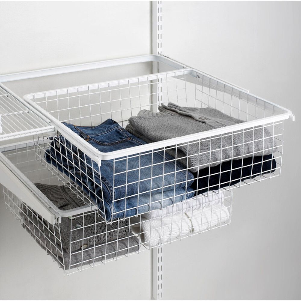 TRÅDKURV ELFA 605X430X185MM HVIT 4PK