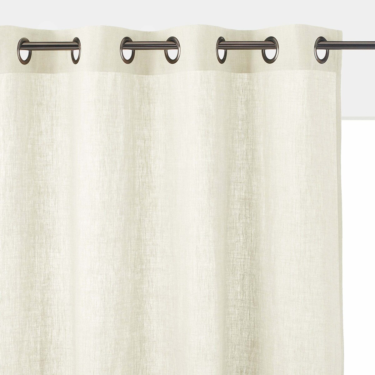 LA REDOUTE INTERIEURS<br>Cortina de linho lavado com ilhós, radiador, Onega