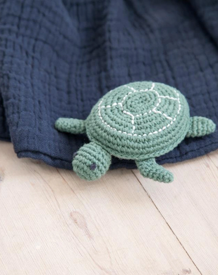 Babydecke FLUFFY (85x85) in navy