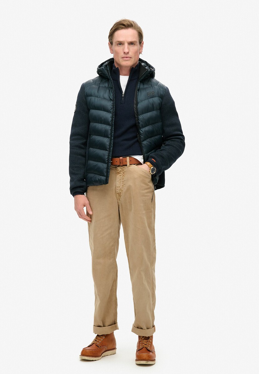 SUPERDRY<br>Cardigã com capuz, 2 tecidos