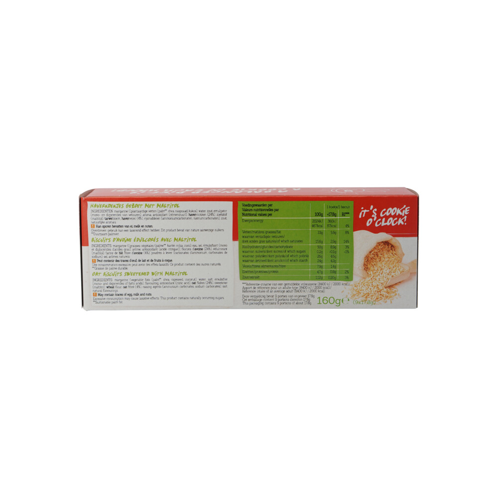3x Damhert Haverkoekjes Zonder Suikers160 gr