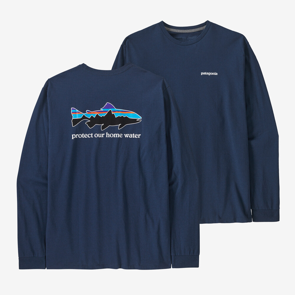 Herren Langarm-T-Shirt „Home Water Trout Responsibili-Tee“