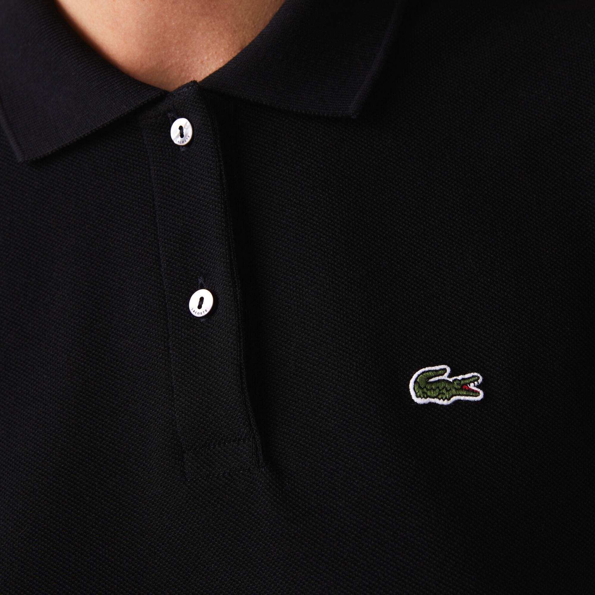 LACOSTE Regular Fit Damen-Poloshirt aus weichem Petit Piqué Kurze Ärmel - Schwarz - Lacoste - Damen