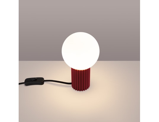 SOLLUX LIGHTING - Lampe à poser halo bordeaux