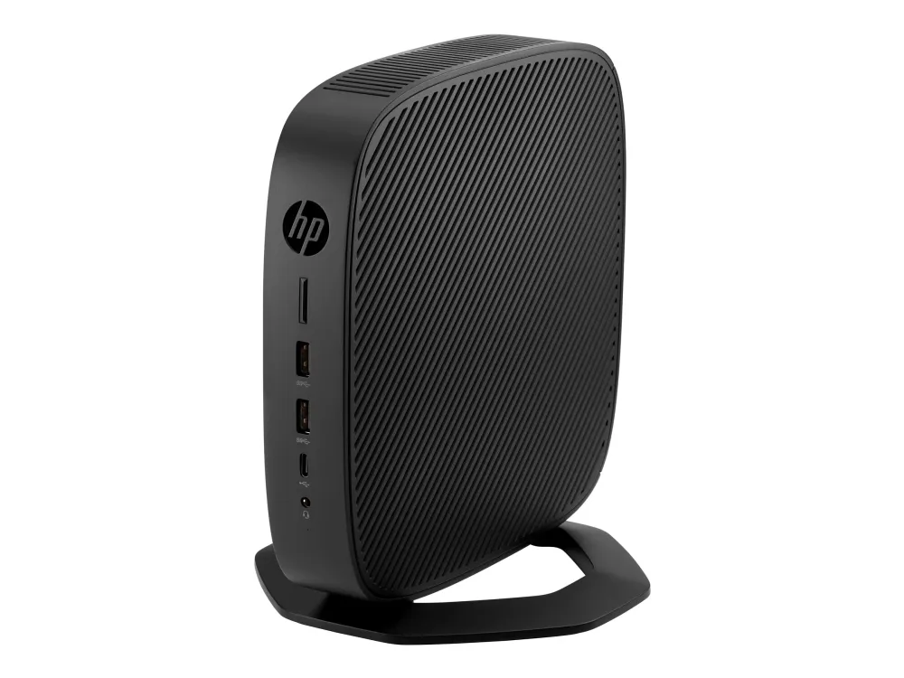 HP t640 - Tynd klient - SFF 1 x Ryzen Embedded R1505G / op til 3.3 GHz - RAM 8 GB - flash 32 GB - eMMC - Radeon Vega 3 - Gigabit Ethernet, Bluetooth 5.2 - Win 10 IoT Enterprise 2019 LTSB for Thin Clients 64-bit - skærm: ingen