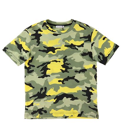 Dolce & Gabbana T-shirt - Skate -  Grøn/Neongul Camouflage