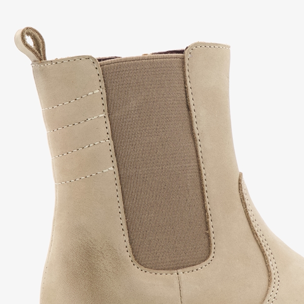 TwoDay leren meisjes chelsea boots beige