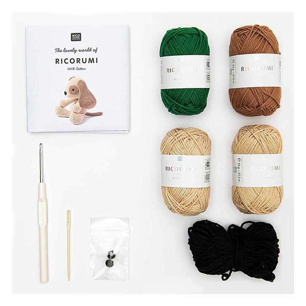 Set crochet amigurumi chien - ricorumi