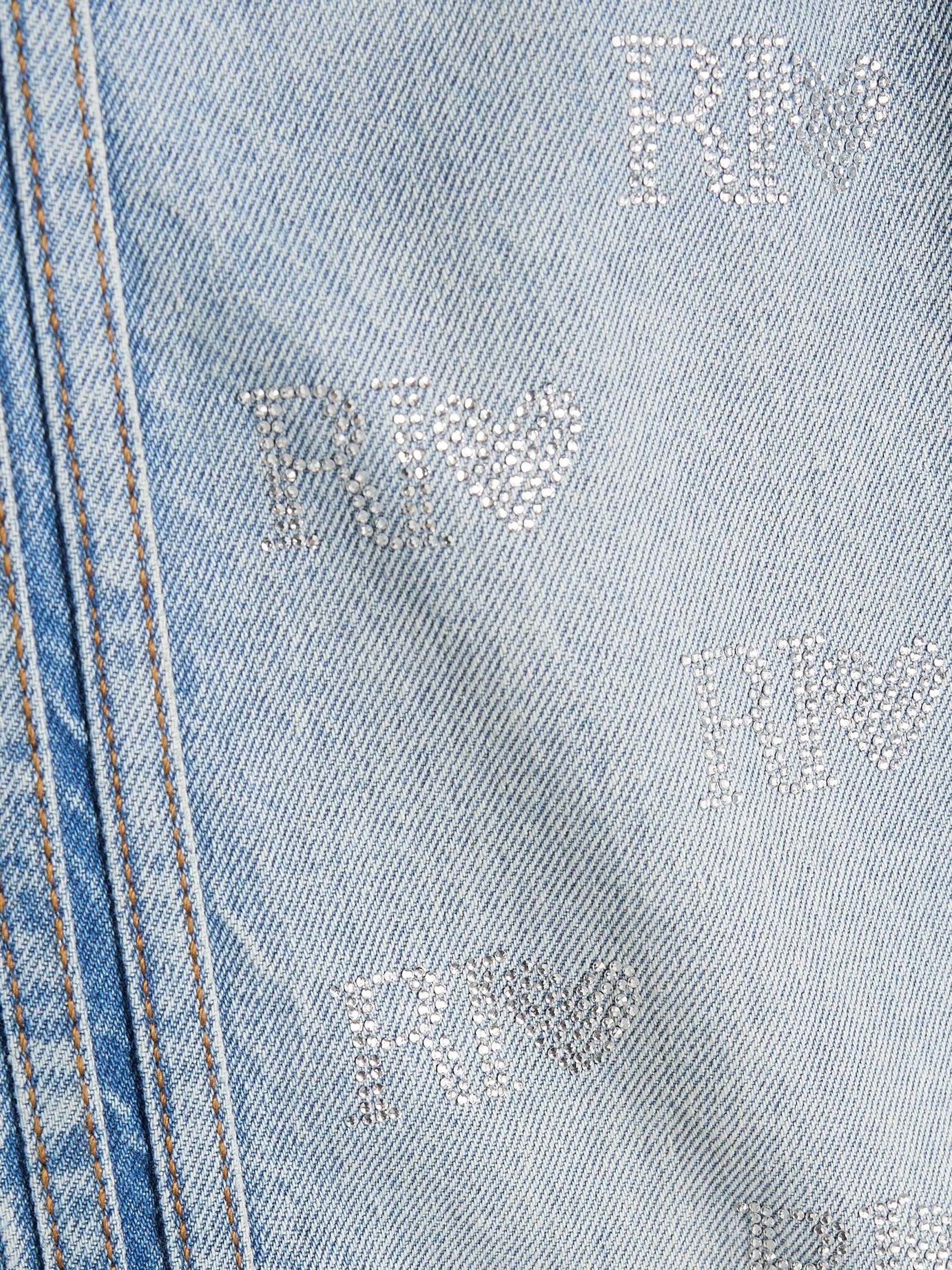 River Island Girls Hotfix Logo Jeans
