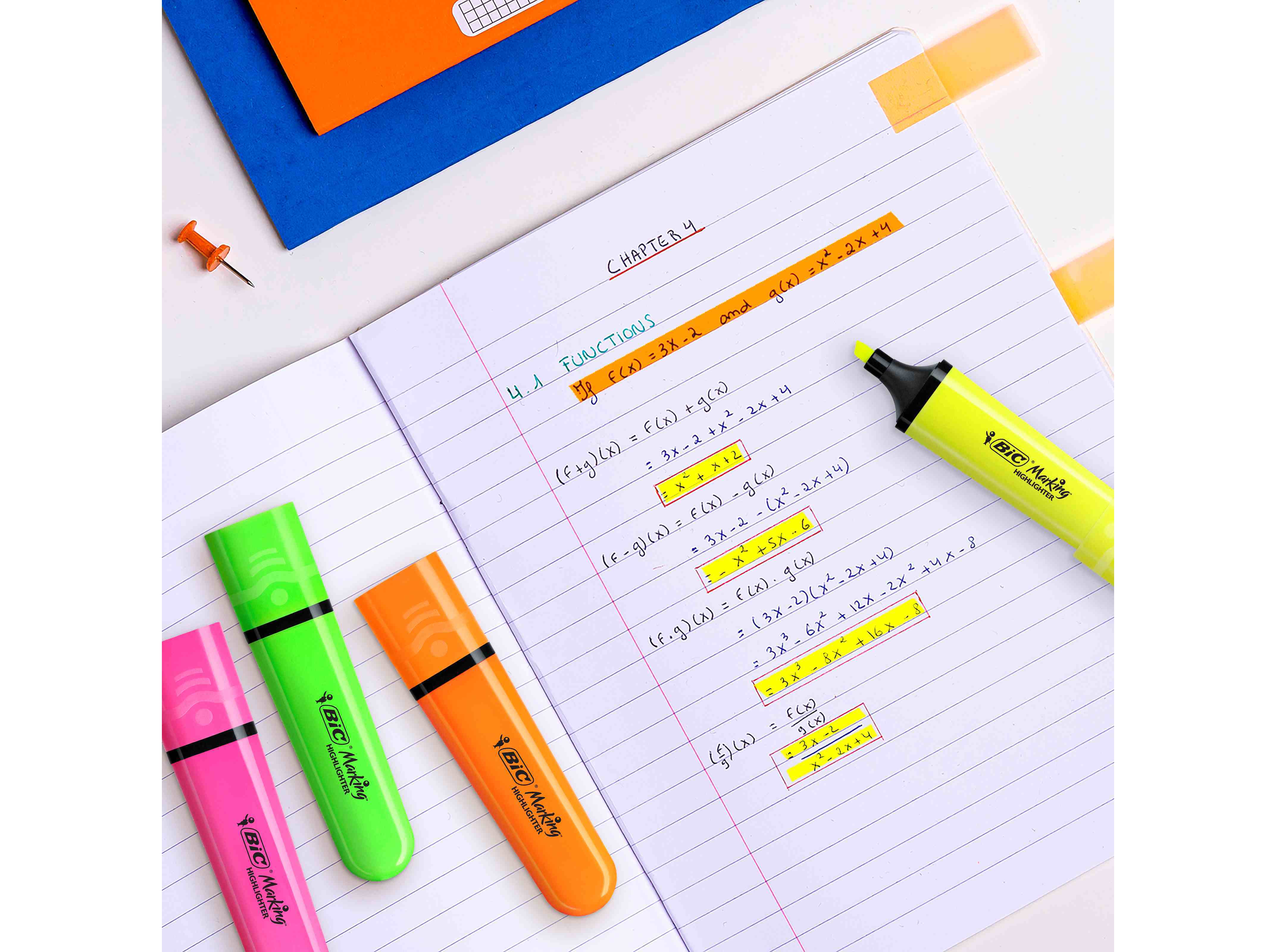 SUBLINHADORES BIC FLUORESCENTE AMARELO 2 UNIDADES