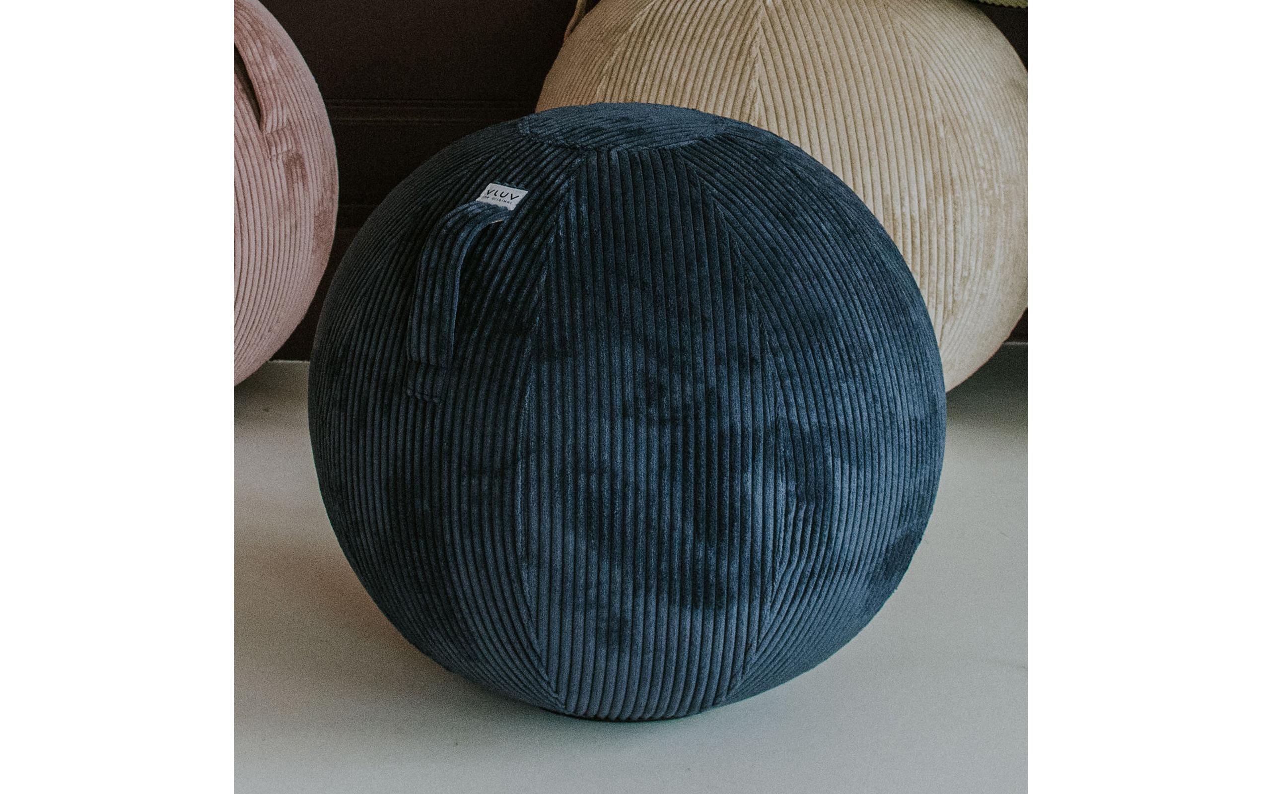 Sitzball Vlip Ø 60-65 cm, Navy<br>Sitzball aus Stoff