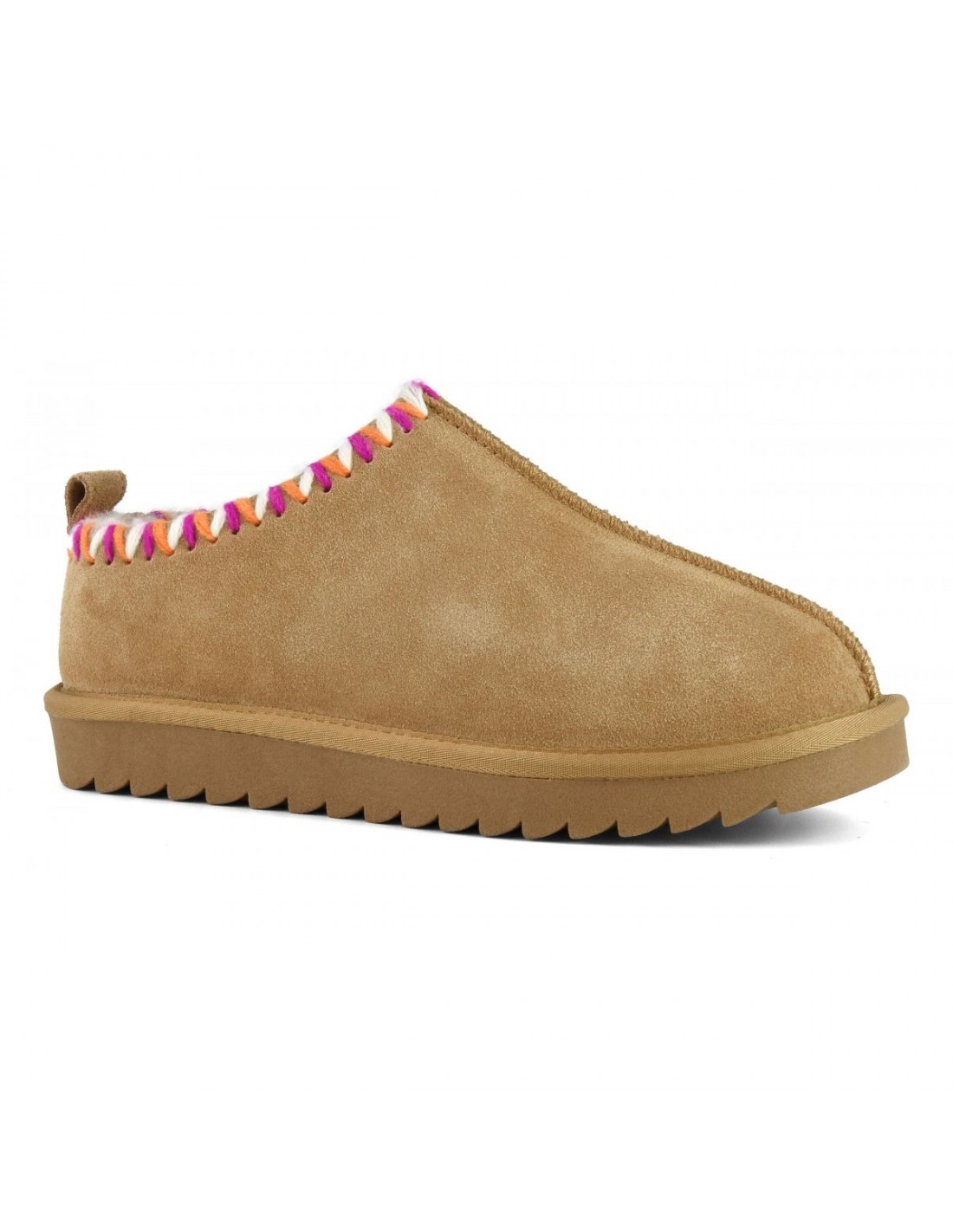colors of california Sabot Femme in suede with stitchings