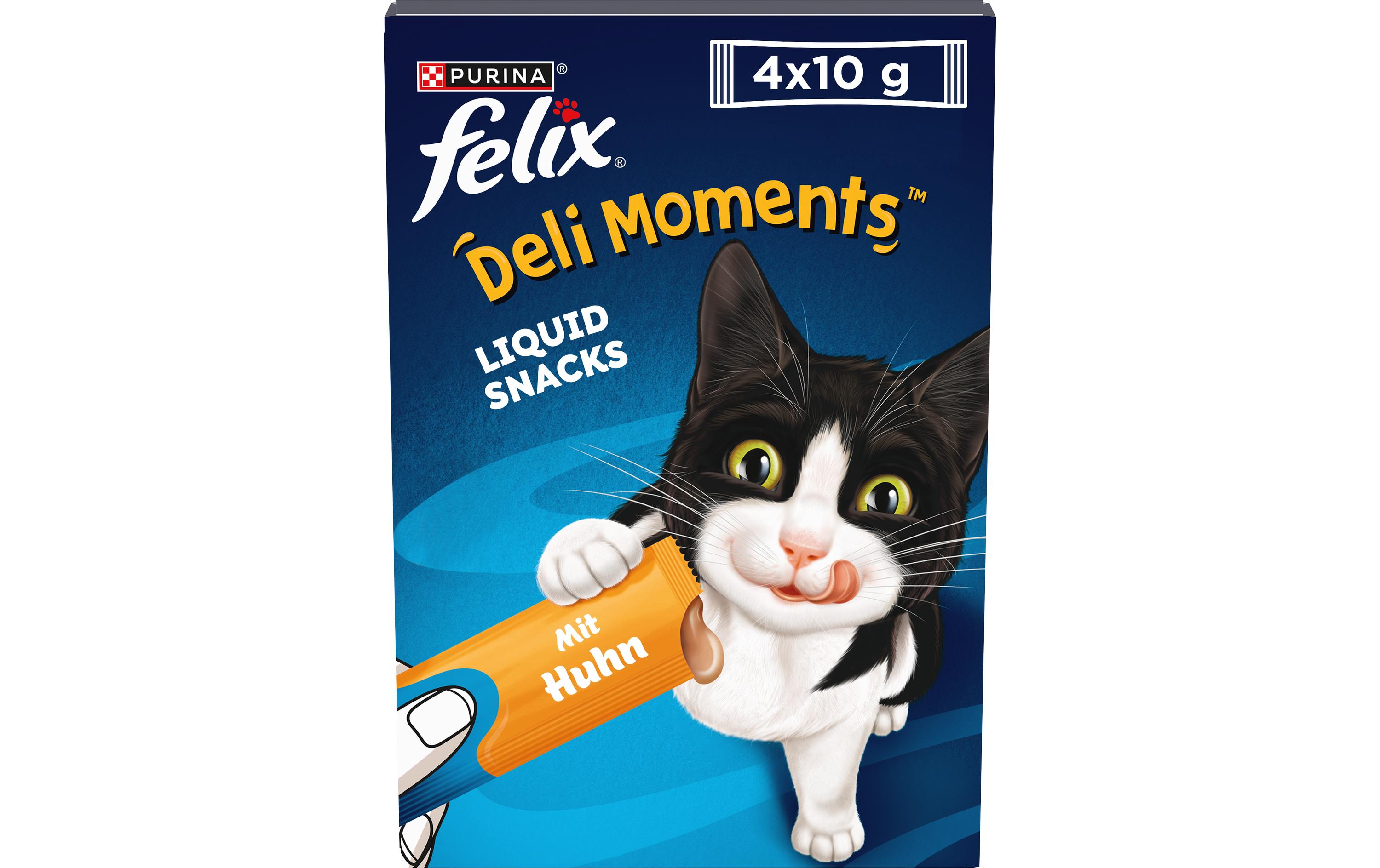 Katzen-Snack Deli Moments Huhn 6x 4 x 10gErgänzungsfuttermittel für ausgewachsene und ältere Katzen