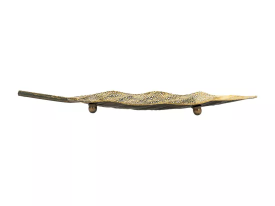 Centre de table en métal doré 56x22x3.5h