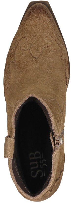 Sub55 Enkellaarsjes Hak beige