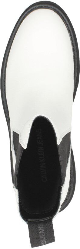 Calvin Klein Flatform Mid Chelsea Boot wit